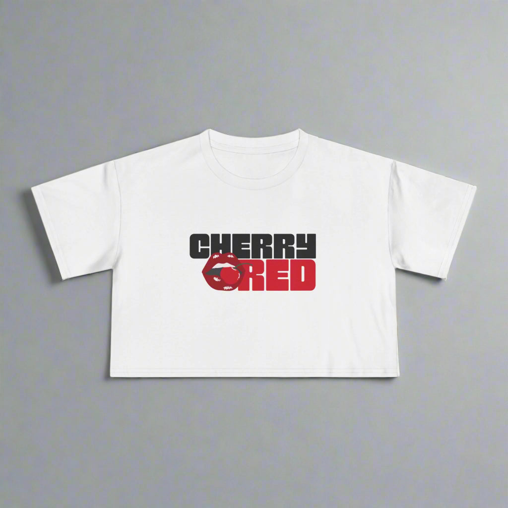 Cherry Red Porsche Cropped T-Shirt