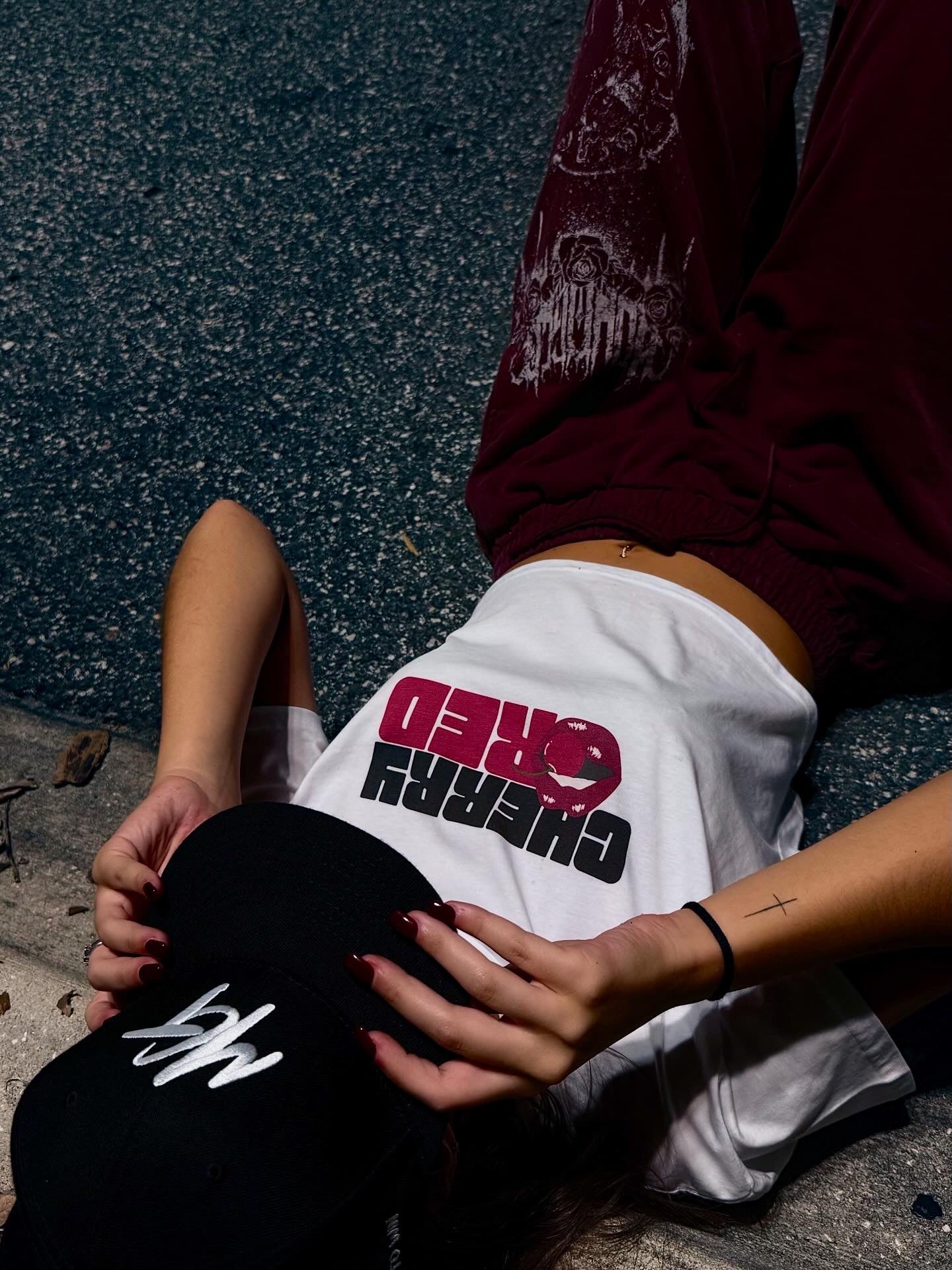 Cherry Red Porsche Cropped T-Shirt